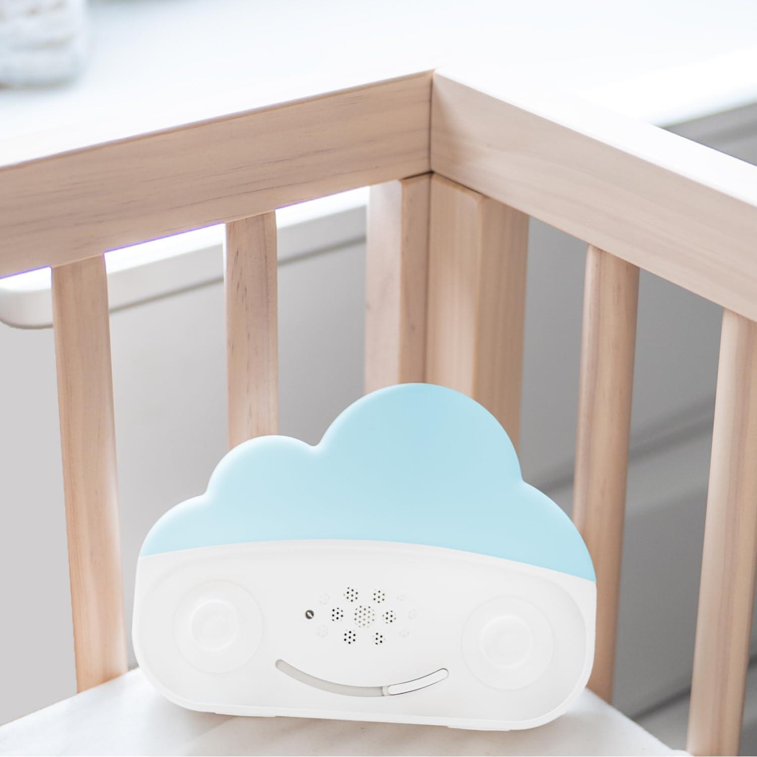 imageHappiest Baby SNOObie Smart White Noise Machine Portable Baby Sound Machine with Night Light 12 Soothing Sounds for Sleep Training WhiteWhite