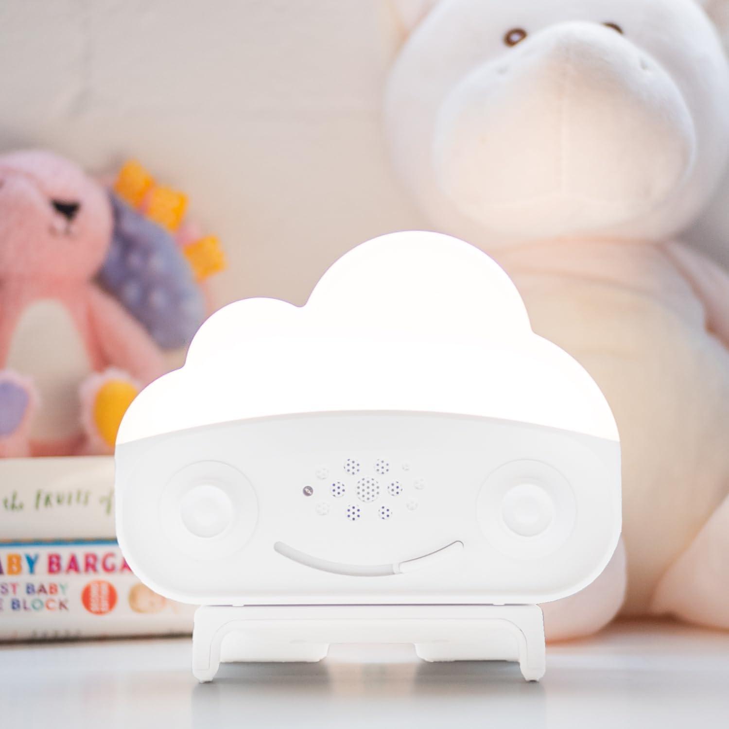 imageHappiest Baby SNOObie Smart White Noise Machine Portable Baby Sound Machine with Night Light 12 Soothing Sounds for Sleep Training WhiteWhite
