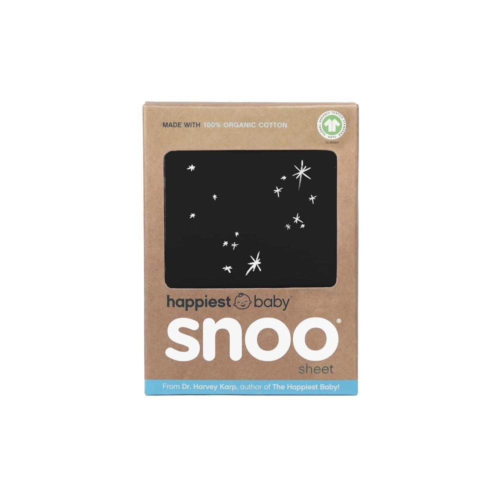 imageHappiest Baby SNOO Bassinet Fitted Sheet  100 Organic Cotton Nursery Bedding  Fits SNOO Sleeper Crib Mattress Graphite GalaxyBlack Galaxy