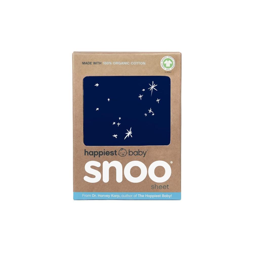 imageHappiest Baby SNOO Bassinet Fitted Sheet  100 Organic Cotton Nursery Bedding  Fits SNOO Sleeper Crib Mattress Graphite GalaxyMidnight Galaxy