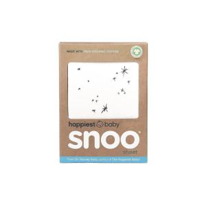 Happiest Baby SNOO Bassinet Fitted Sheet – 100% Organic Cotton Nursery Bedding – Fits SNOO Sleeper Crib Mattress (Graphite Galaxy)(Ivory Galaxy)