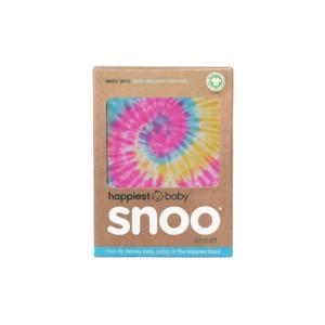 Happiest Baby SNOO Bassinet Fitted Sheet – 100% Organic Cotton Nursery Bedding – Fits SNOO Sleeper Crib Mattress (Graphite Galaxy)(Tie Dye Rainbow)