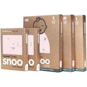 Happiest Baby The Big Bundle 100% Organic Cotton – Includes 3 SNOO Sacks and 2 SNOO Bassinet Fitted Sheets (White)(Rose)