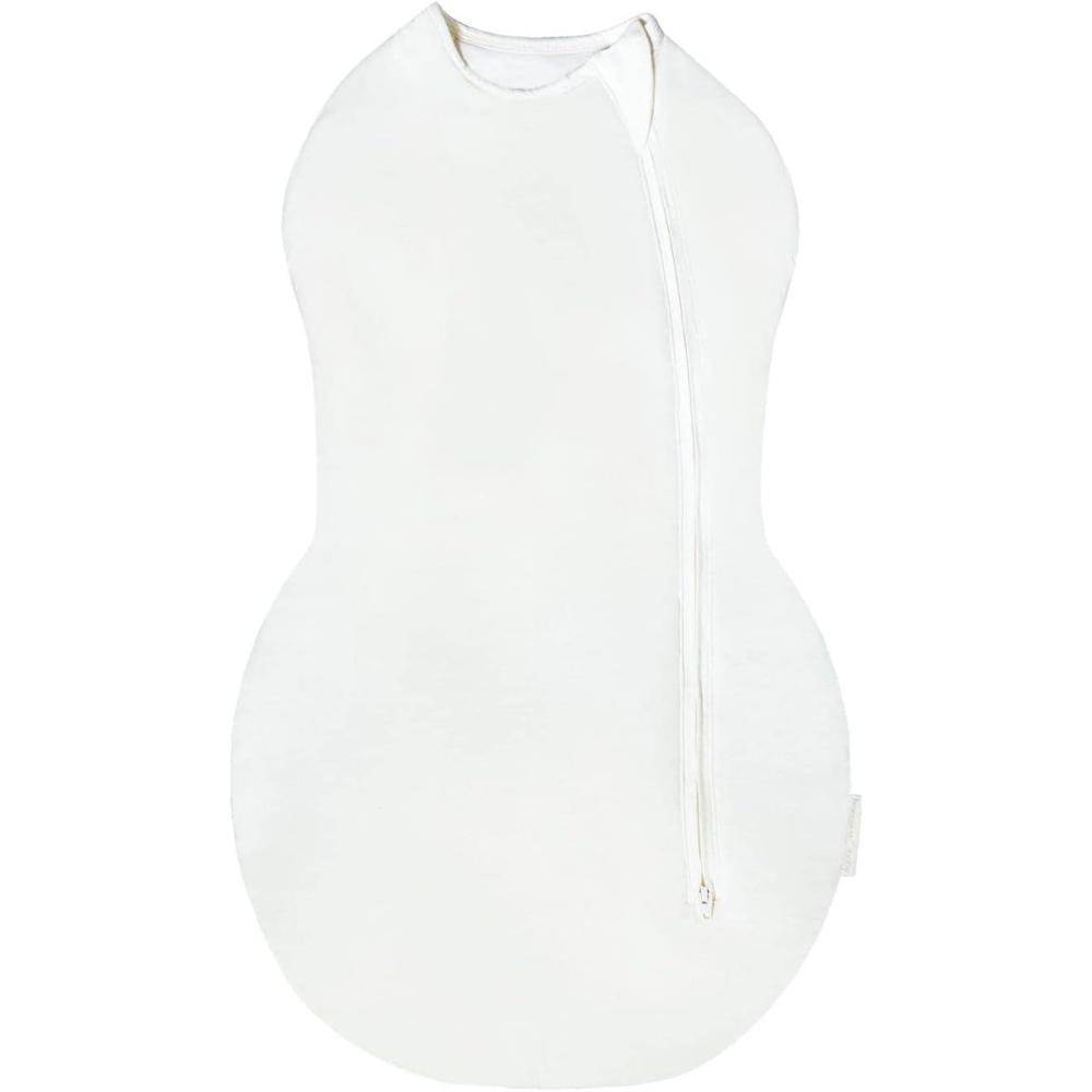 imageHappiest Baby Sleepea Comforter Swaddle  100 Organic Cotton Baby Swaddle Blanket  Doctor Designed Promotes Healthy Hip Development Rose SmallIvory