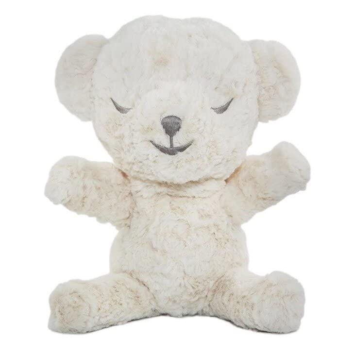 imageSNOObear White Noise Machine  CryActivated Plush Baby Sleep Soother  Cream WoollyCream Plush