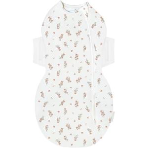 Happiest Baby SNOO Comforter Sleep Sack – Organic Cotton Swaddle Blanket – Doctor Designed Promotes Healthy Hip Development(Ivory Wildflowers)