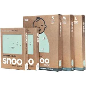 Happiest Baby The Big Bundle 100% Organic Cotton – Includes 3 SNOO Sacks and 2 SNOO Bassinet Fitted Sheets (Charcoal Planets)(Teal)